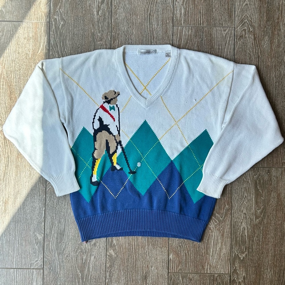 John ashford golf cardigan